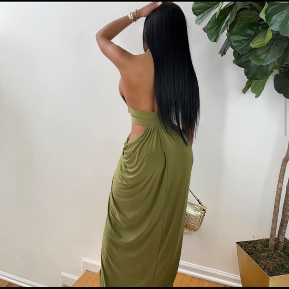 Envy Her Green Cutout Goddess Dress - Picture 6 of 12